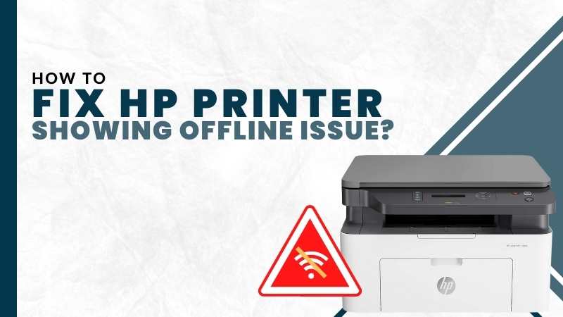 hp printer showing offline