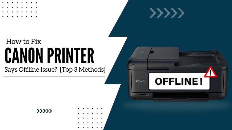 canon printer says offline