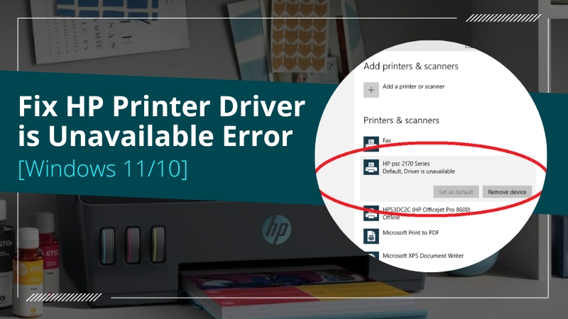 hp printer driver is unavailable