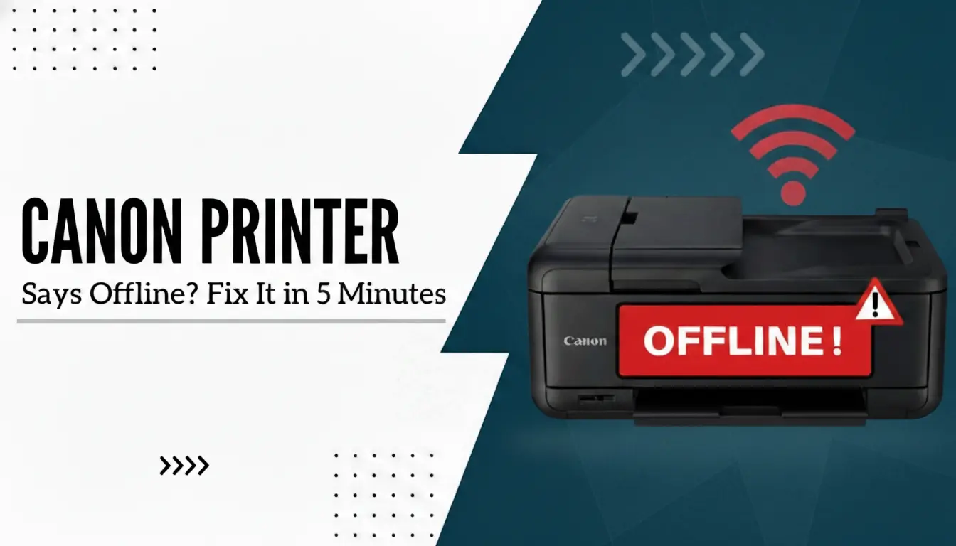 canon printer says offline