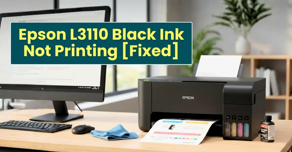 Epson L3110 Black Ink Not Printing [Fixed]