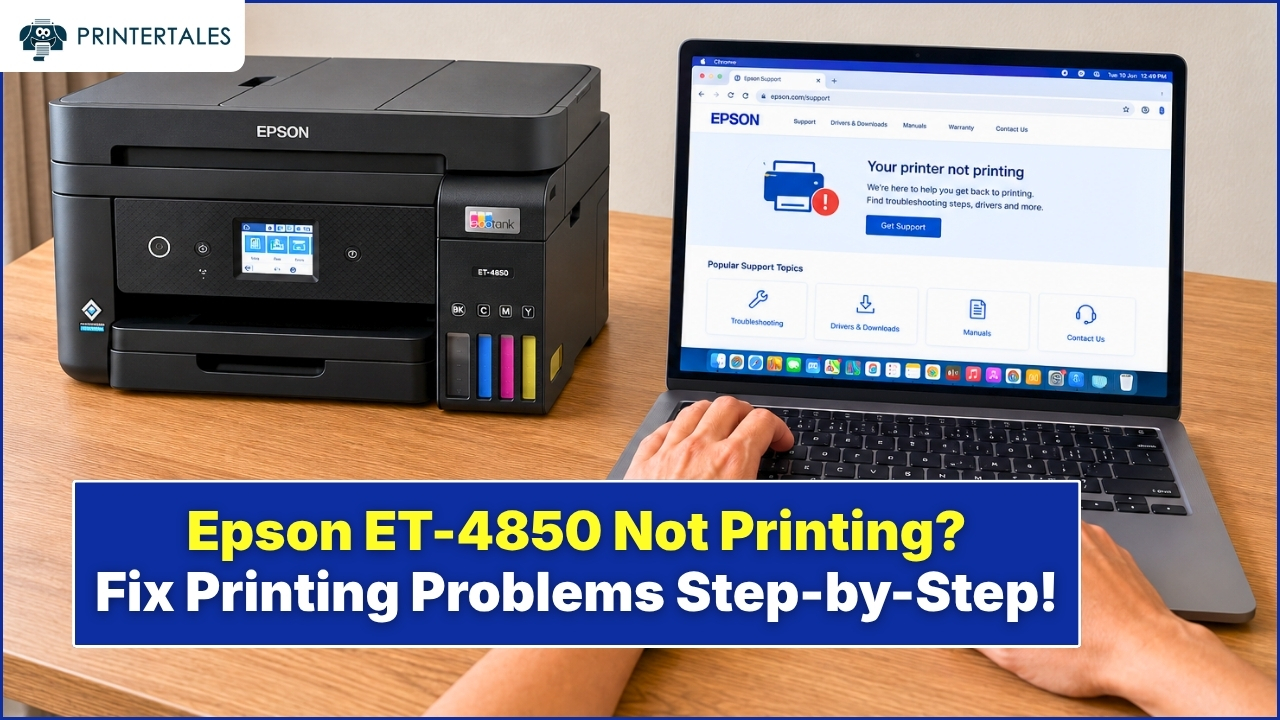 Epson ET-4850 Not Printing Fix Printing Problems Step-by-Step!
