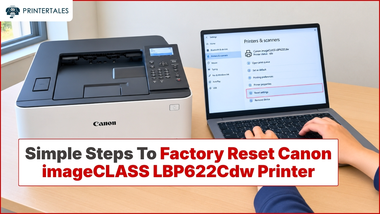 How to Factory Reset Canon imageCLASS LBP622Cdw Laser Printer
