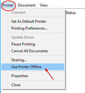 Canon printer is offline