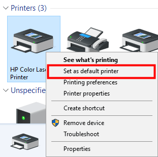 Hp printer not printing