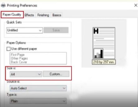 select-the-paper-size