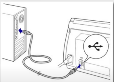 check the cable is connected to the printer and PC