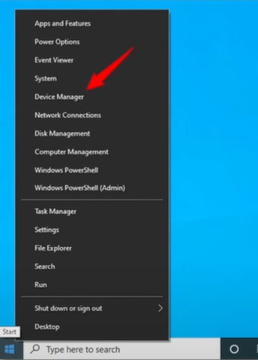 tap on the Device Manager Option