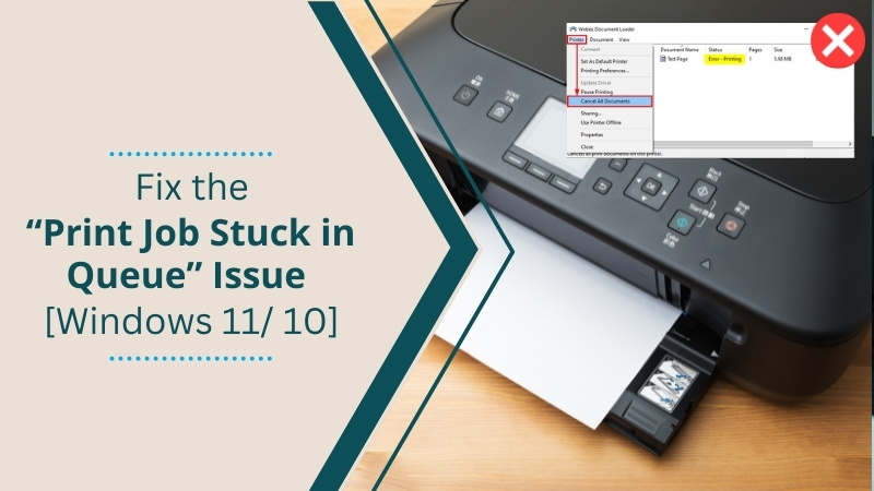 printer job stuck in queue