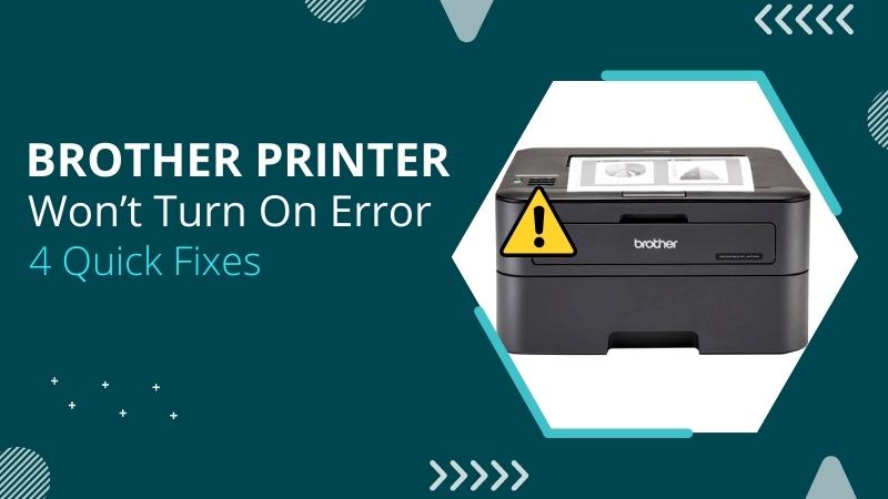brother printer won't turn on