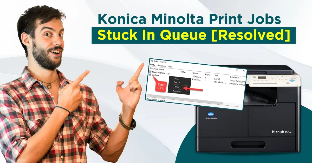 Konica Minolta Print Jobs Stuck In Queue [Resolved]