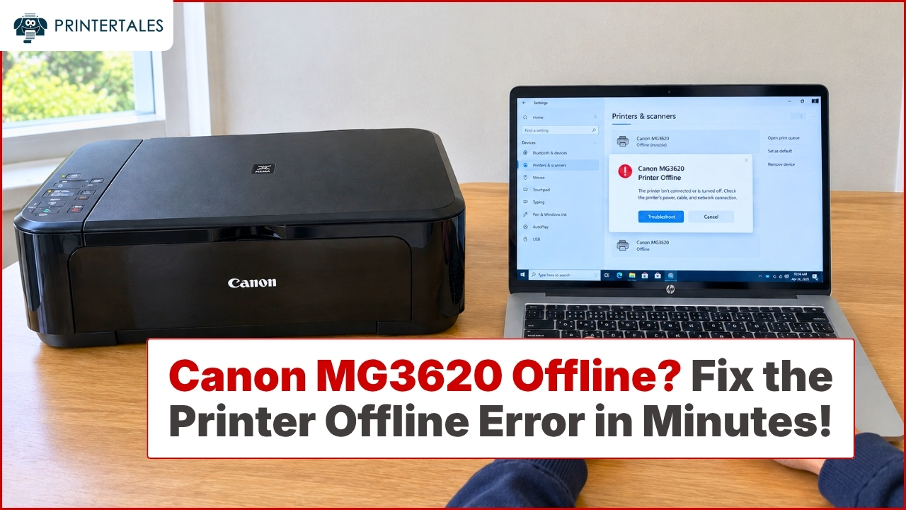 Canon MG3620 Offline Fix the Printer Offline Error in Minutes!